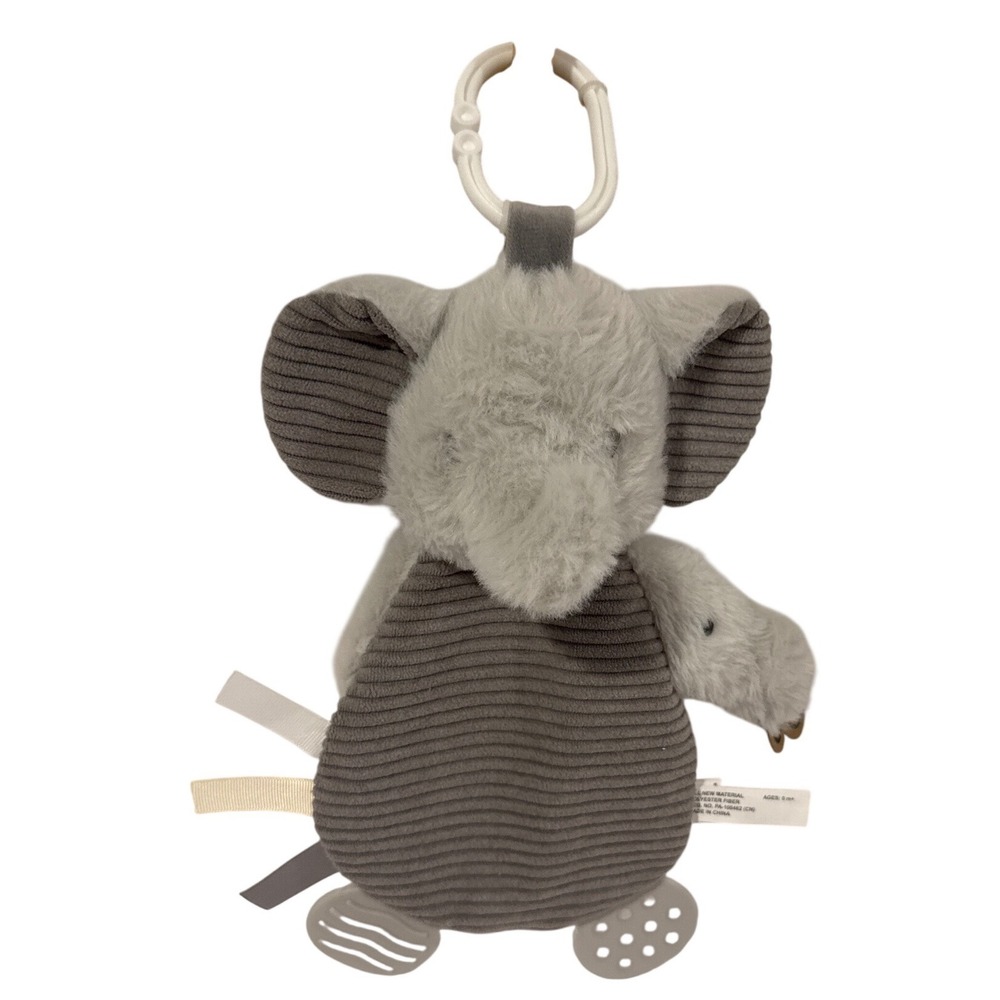 Dreamgro Baby Gray Elephant Lovey Gray Infant Plush Security Blanket Toy  New